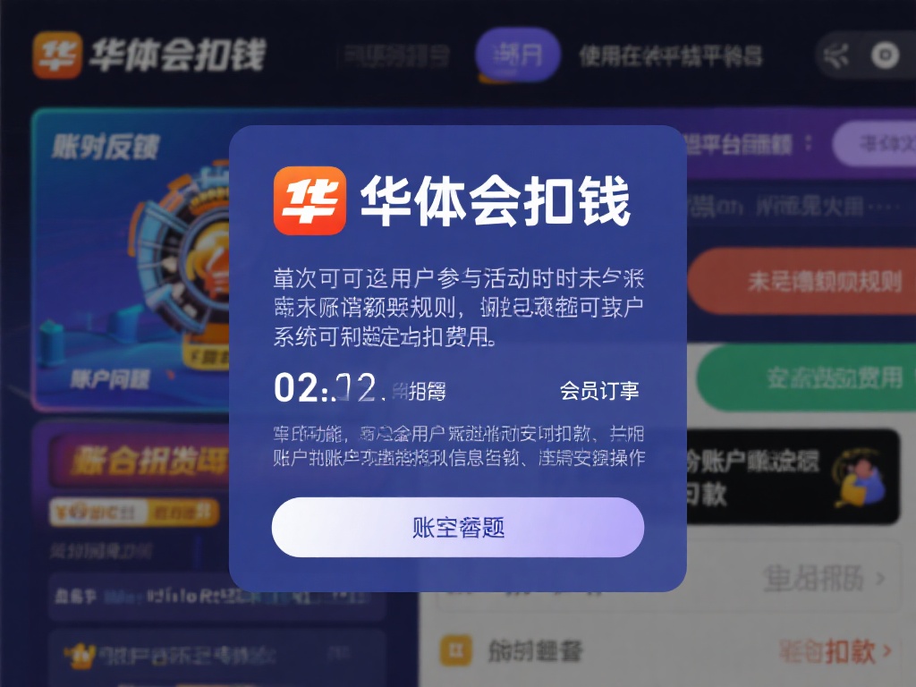 华体会扣钱 (华体会扣钱问题曝光,用户资金安全引关注) 在使用在线娱乐平台时,账户余额减少往往是用户最敏感